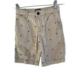 OshKosh B/Gosh youth shorts 7 khaki with anchors 100% cotton